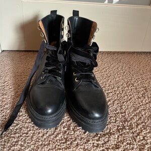 Stylish Black Combat Boots